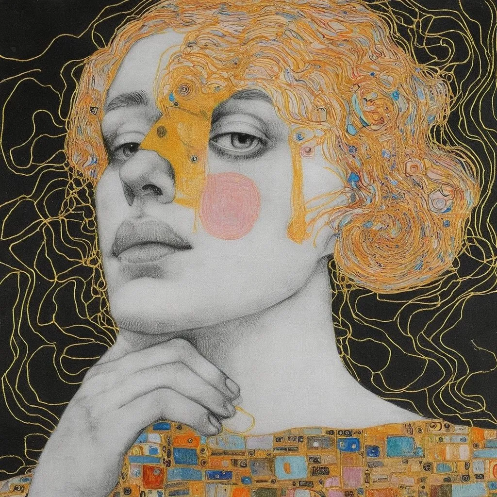 Prompt: Judith and the Head of Holofernesby gustav klimt
