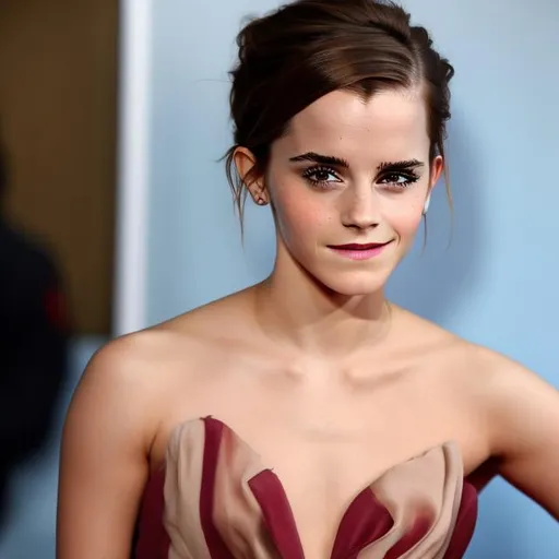 Prompt: Emma Watson took off all of her clothes.
