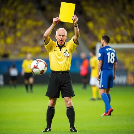 Prompt: Football, yellow card