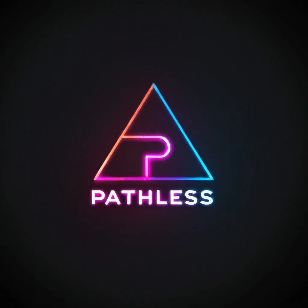 Prompt: make a neon logo that says "Pathless"