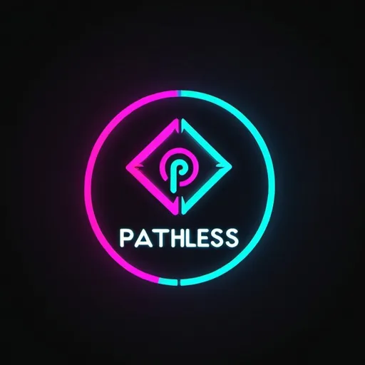 Prompt: make a neon logo that says "Pathless"