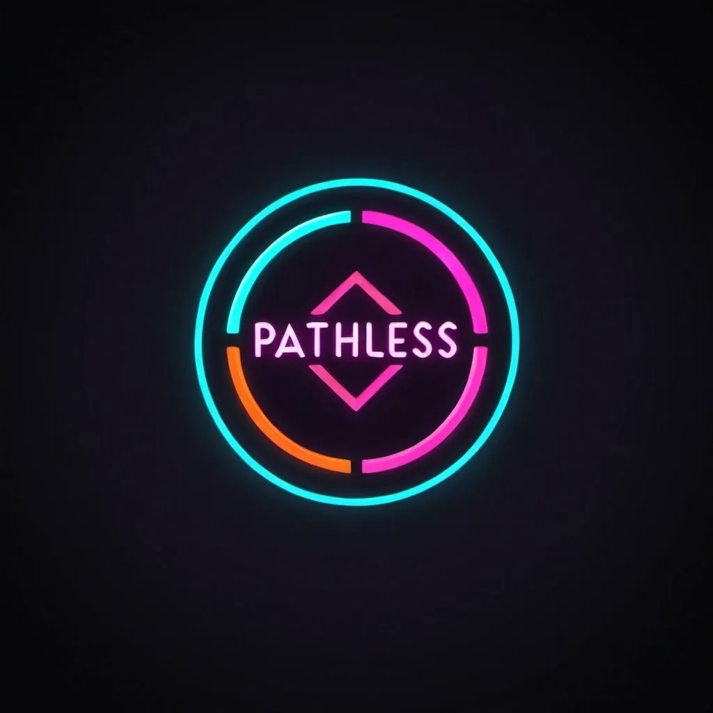 Prompt: make a neon logo that says "Pathless"