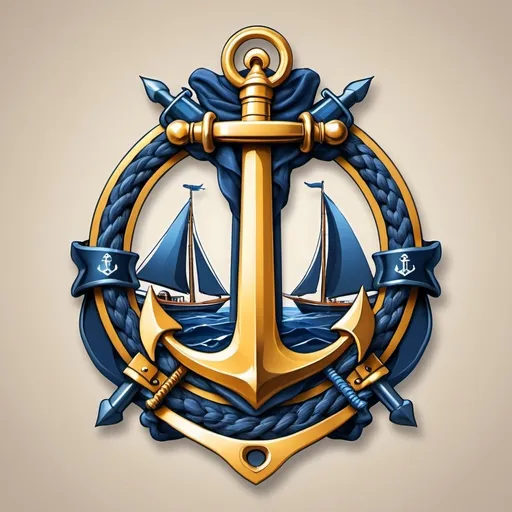 Prompt: anchor, swords, sailboat, knight's badge