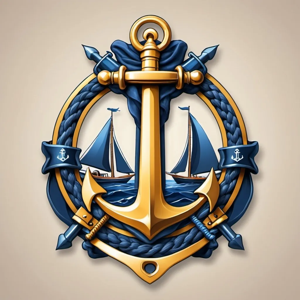 Prompt: anchor, swords, sailboat, knight's badge