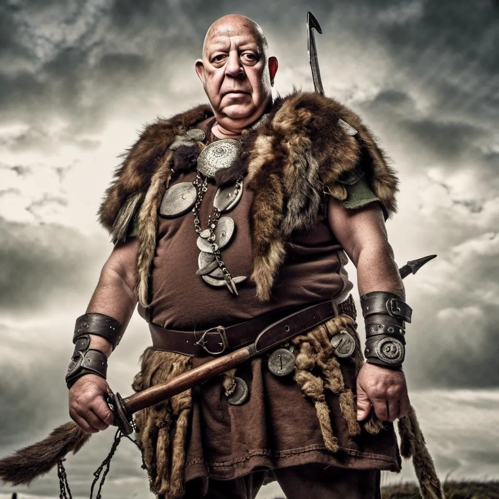 Prompt: <mymodel>As a viking full length photo Realistic with viking  sowed and weapons 