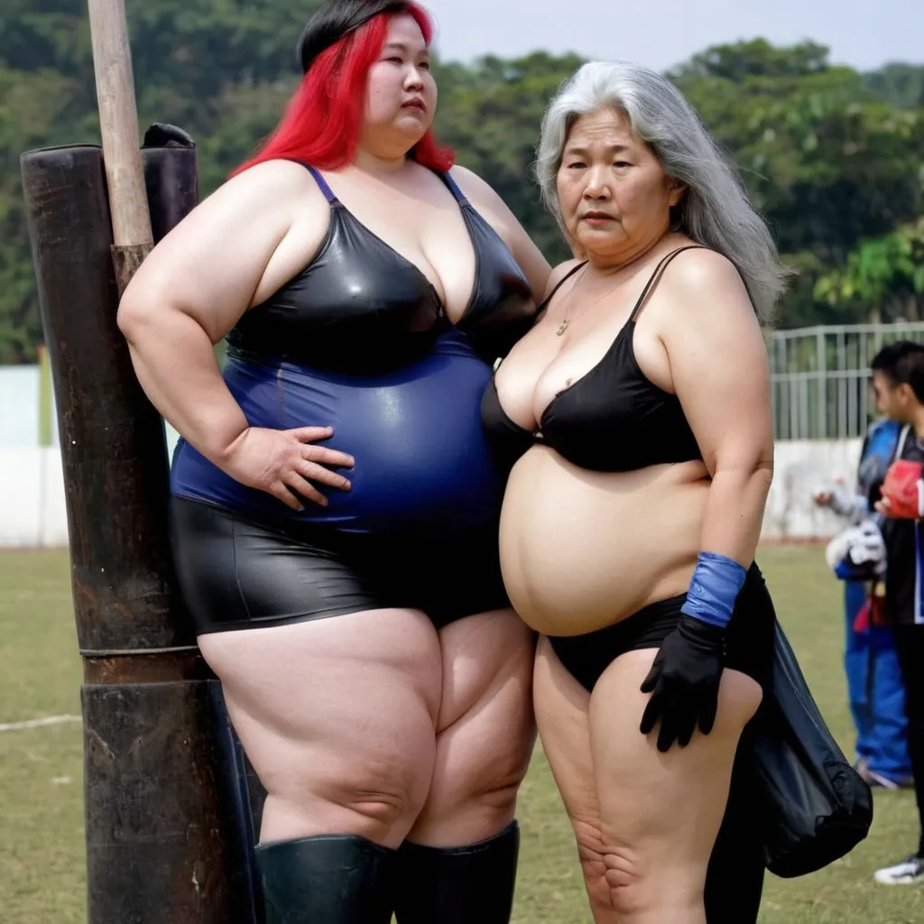 Morbidly Obese ssbbw cleavage pregnant female granny... | OpenArt