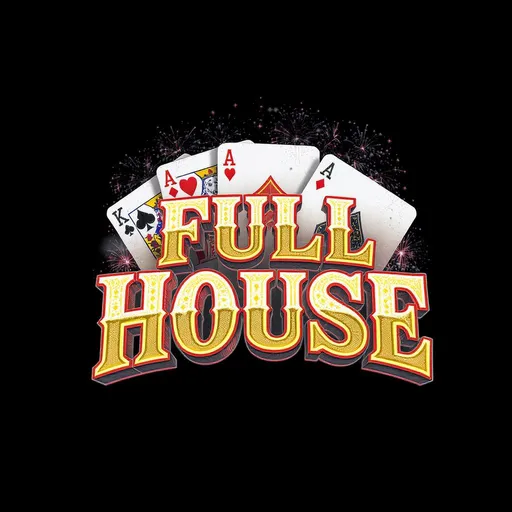 Prompt: Logo for firework product called Full House. a total of 5 cards. 3 Kings and 2 aces.
Realistic card designs, arranged straight.
2. Color Scheme:
Base: Black background.
Colors: Red, white, grey, with added vibrant colors for a more playful and lively feel.
3. Font:
The font style should be cowboy western style, but we can introduce subtle color gradients or highlights for extra vibrancy.
4. Style:
Elegant, playful, country western, yet vibrant, with a busy and lively atmosphere suitable as graphic for a firework product