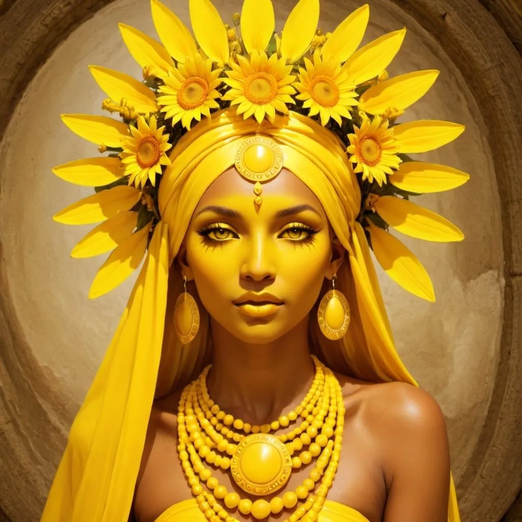 Prompt: Yellow goddess