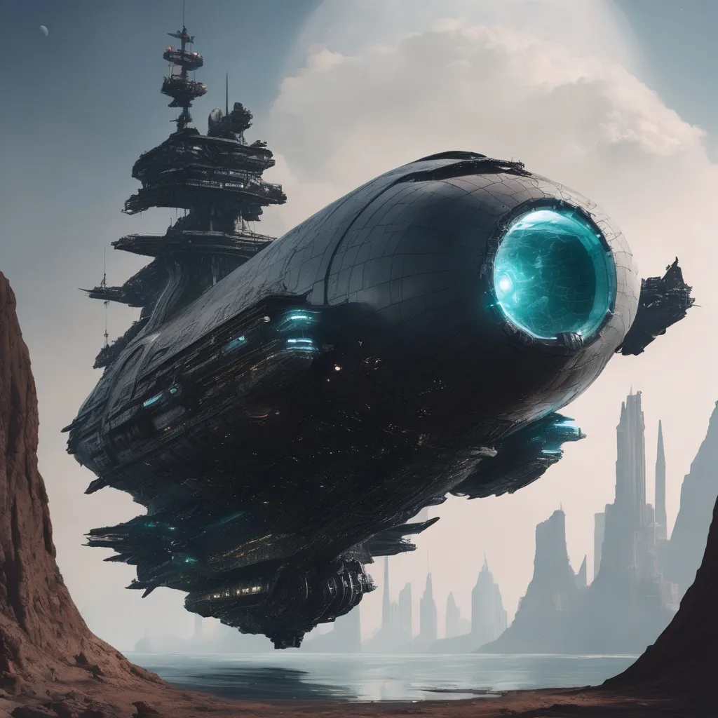 Prompt: leviathan, a living space ship, destroyer