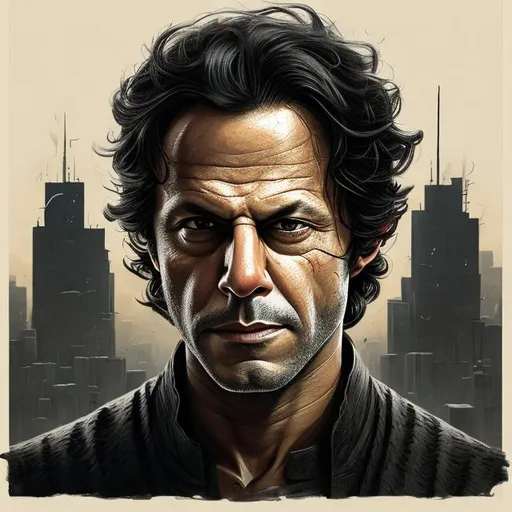 Prompt: Portrait of {imran khan} with {black} hair and with cute face, {dark background}, perfect composition, hyperrealistic, super detailed, 8k, high quality, trending art, trending on artstation, sharp focus, studio photo, intricate details, highly detailed, by greg rutkowski
