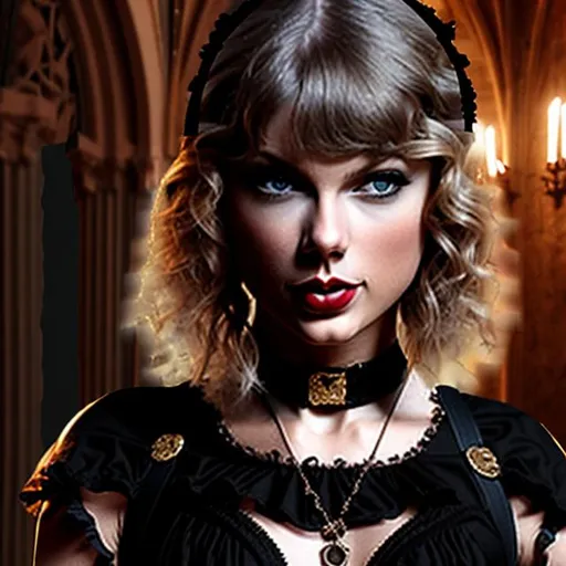 Prompt: gothic golden hyperrealistic taylor swift 4k