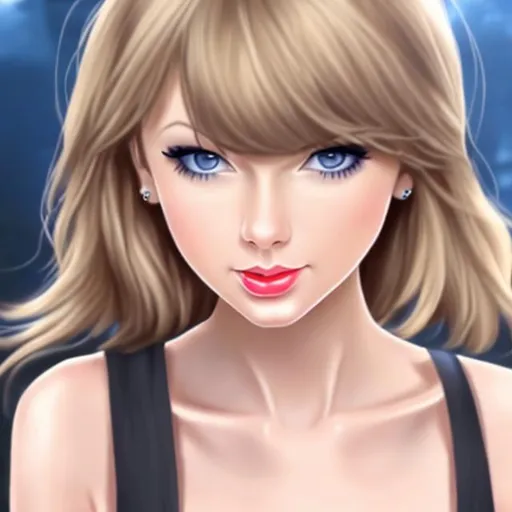 Prompt: cute taylor swift anime 