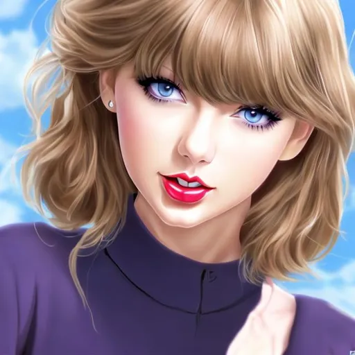 Prompt: taylor swift anime 