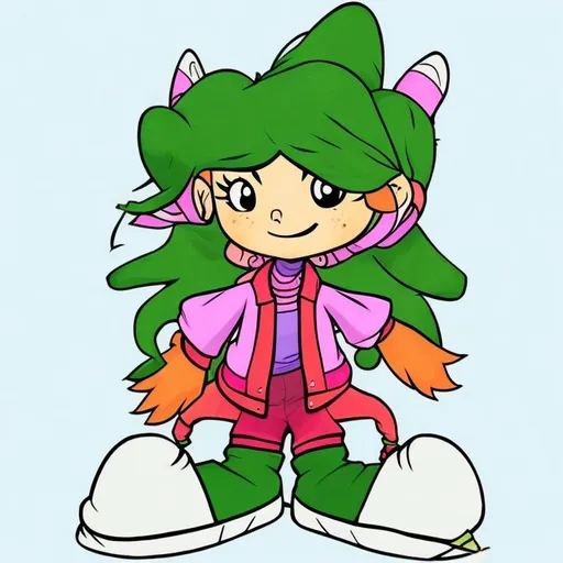 Prompt: Zoey Fox from The Puffy JillieZoey in KND Style