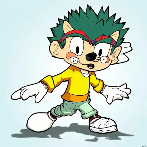 Prompt: Ricky Hedgehog from The Puffy JillieZoey in KND Style