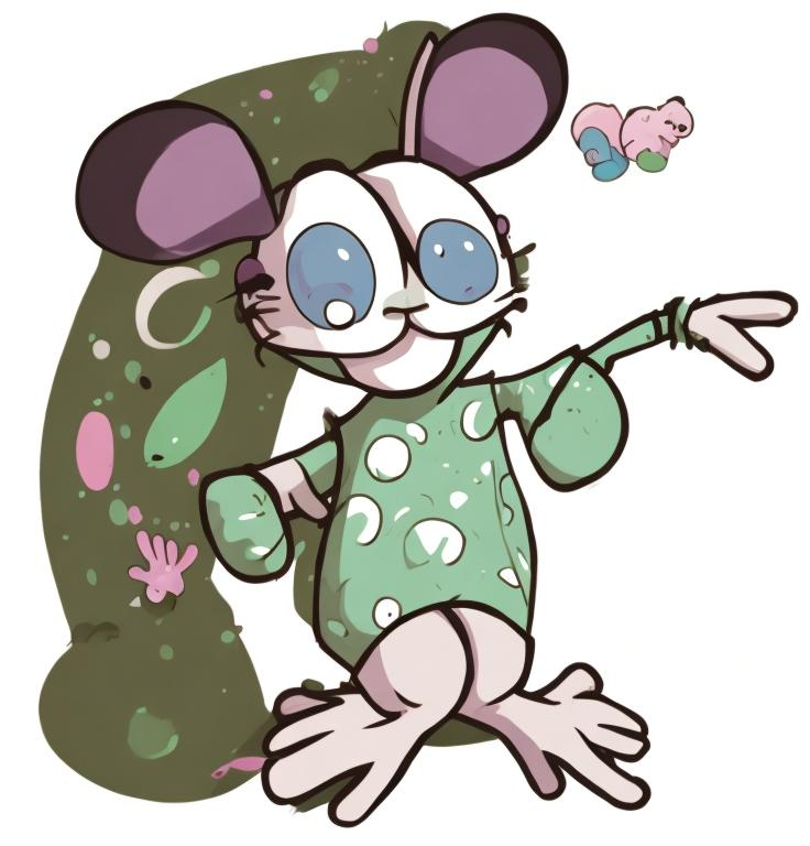 Prompt: Trevor Angstrom (The Bunny And Mousey Show Style)