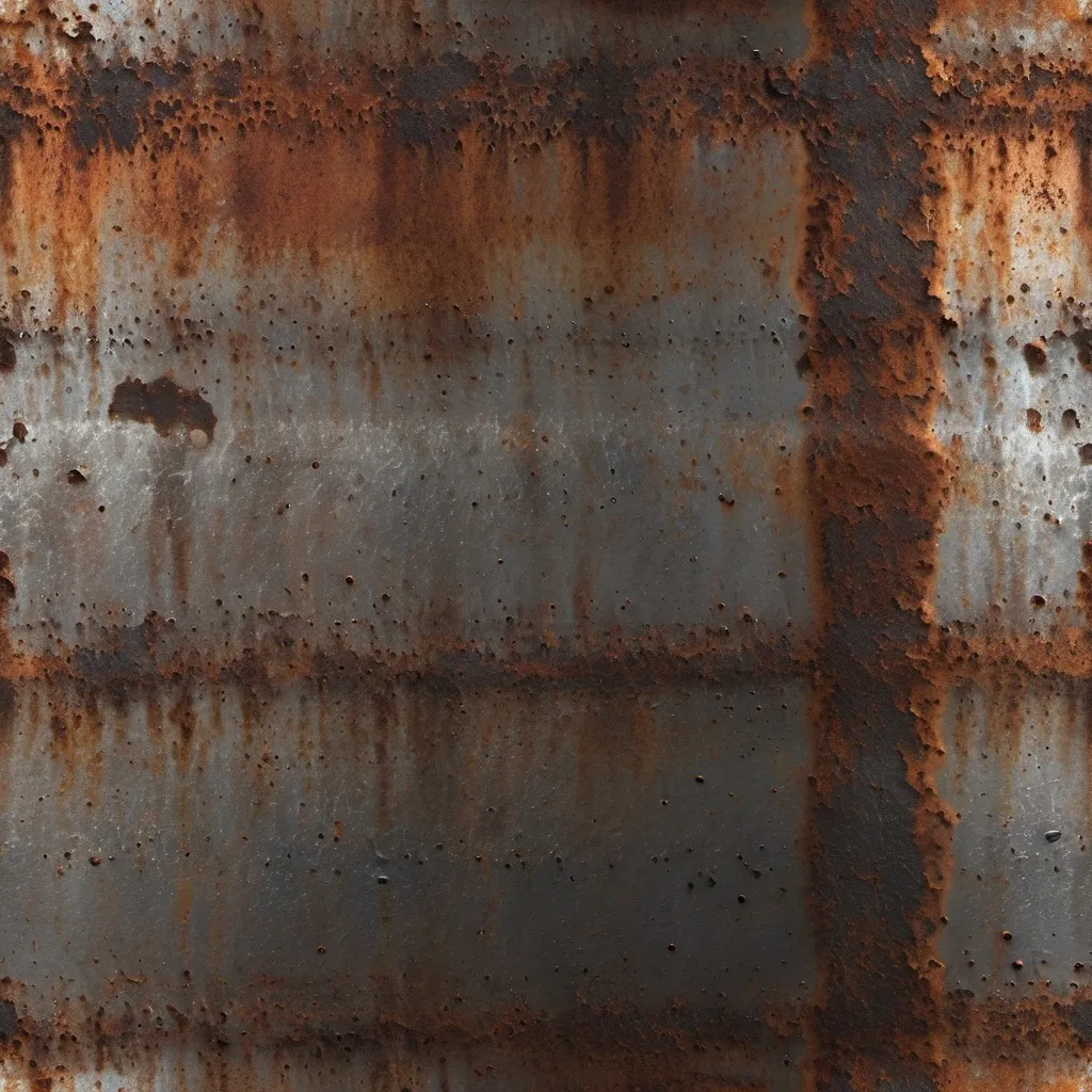 Prompt: a seamless lightly rusted steel texture