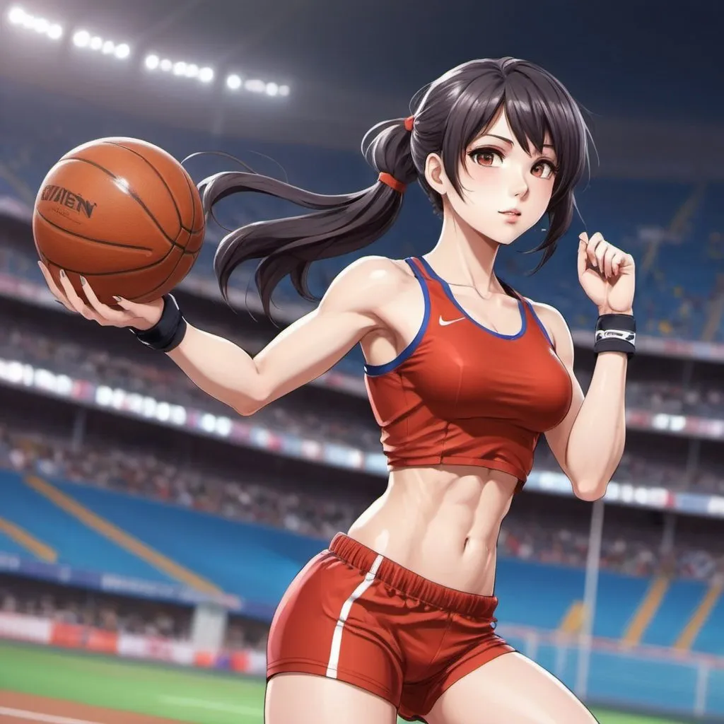 Hot anime girl athlete