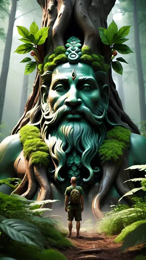 Prompt: nature gods in forest photorealistic 