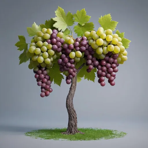 Prompt: ai make a tree with grapes