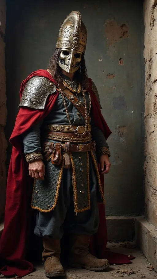Prompt: Ottoman Janissary with Kıpchak warrior mask