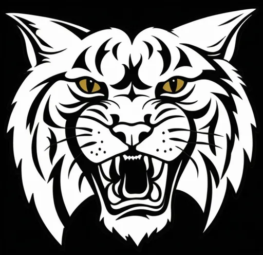 Prompt: Black and Gold Wildcat logo