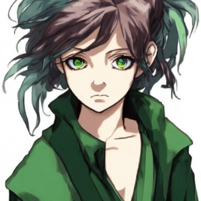 Prompt: emponine les miserables anime style. Hair color

Dark brown and Eye Color

Green