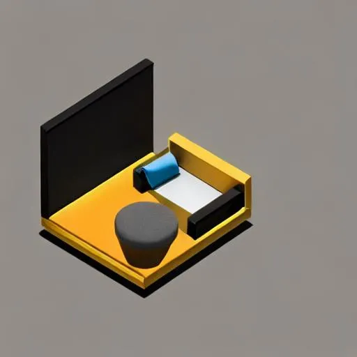 Prompt: Tiny cute isometric living room in a cutaway box, gold and black color scheme, soft smooth lighting, soft colors, 100mm lens, 3d blender render

