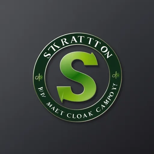 Prompt: create a logo for my plastic raw material trading company. DO not make it related to plastic directly. Keep it simple and add make it look elegant. Use green color. and inspire from stratton oakmont.inc
