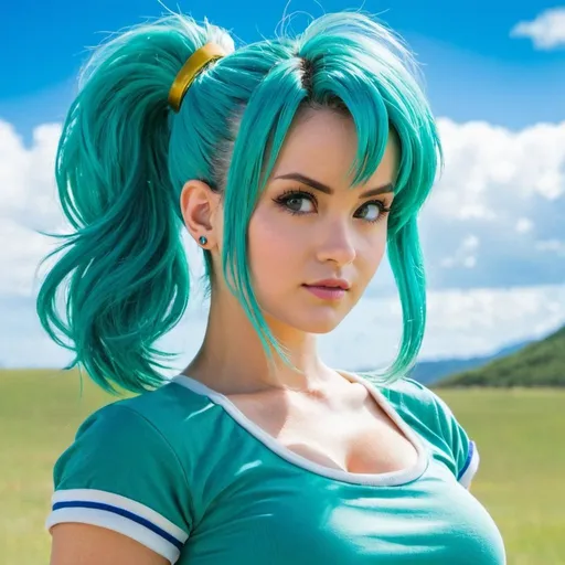 Prompt: Bulma de dragon ball