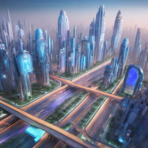 Prompt: Futuristic 3D rendering of India in 2050, advanced infrastructure, sustainable cityscape, bustling urban landscape, high-tech transportation, vibrant cultural fusion, ultra-HD, detailed, modern, futuristic, vibrant colors, sustainable architecture, innovative technology, electric vehicles, advanced city planning, bustling streets, professional lighting