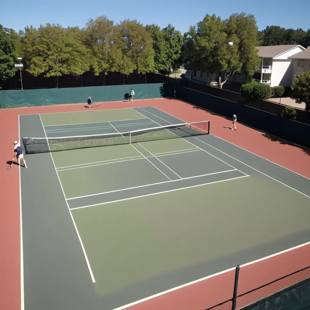 Prompt: tennis courts
