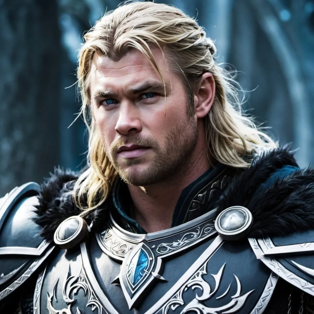 Prompt: Arthas Menethil, played by Chris Hemsworth