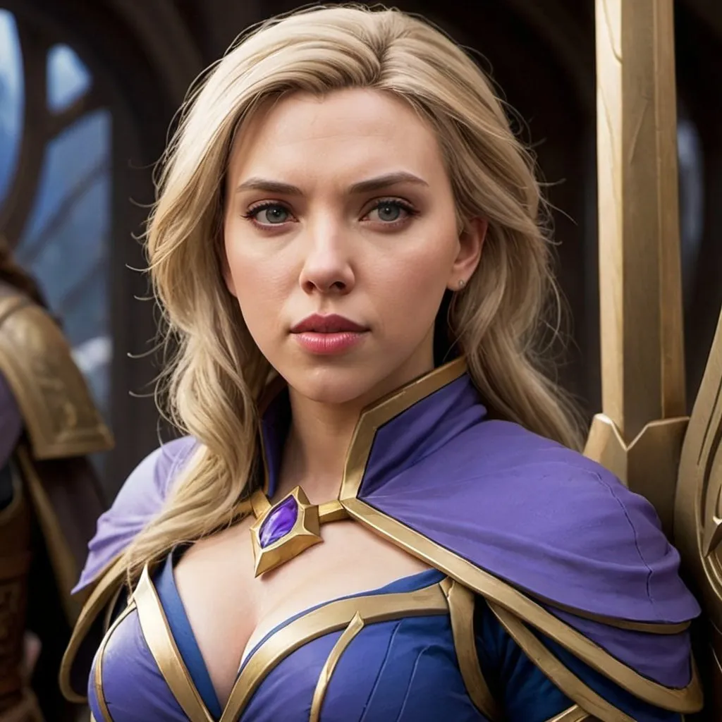 Prompt: Jaina Proudmoore, played by Scarlett Johansson