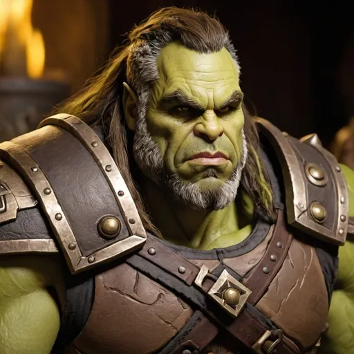 Prompt: Warchief Thrall, played by Mark Ruffalo