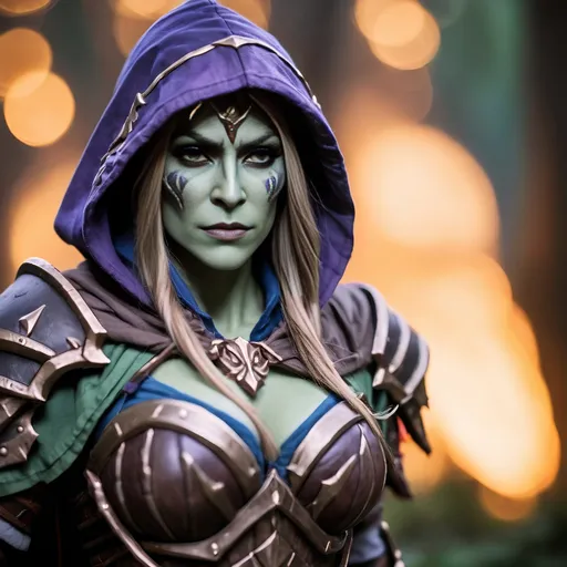 Prompt: sylvanas windrunner, with forsaken soliders, 4k,  Professional photography, bokeh, natural lighting, canon lens, shot on dslr 64 megapixels sharp focus