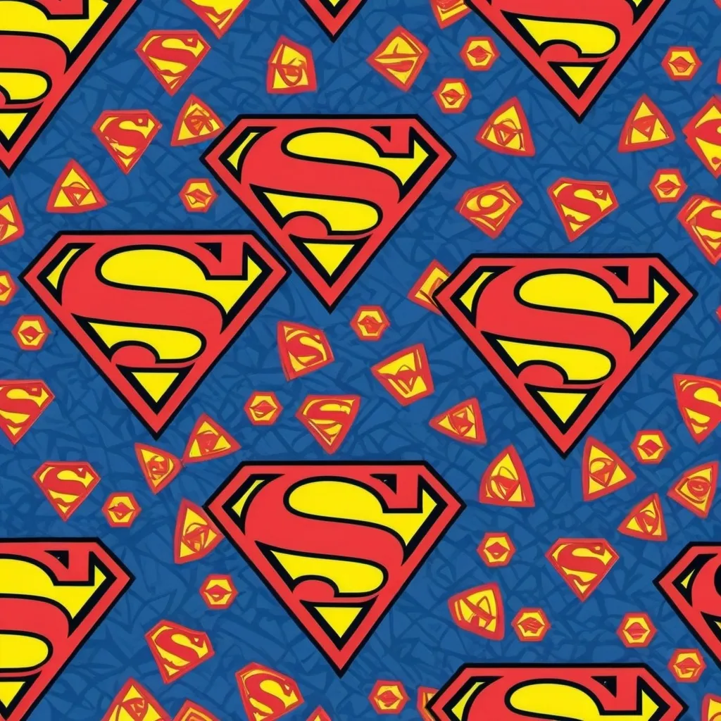 Prompt: Creat a superman seamless pattern 