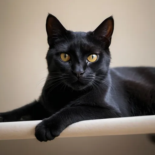 Prompt: black beautiful cat