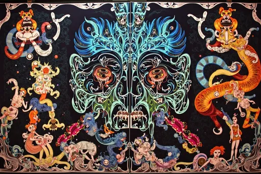 Prompt: Diaframma, Frigidaire Tango, Degada Saf, Plasticost, Death in Venice, Funkwagen, Detonazione, 2+2=5, Modern Model, Wops, Ruins, Premesuzette, Pyramids and Go Karts. wide eclectic, mosaic based, -Post-Punk-Jazz-Funk elements dynamic and passionate , energetic pulse 

