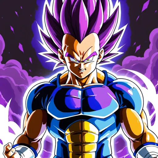 Prompt: Create a digital illustration of Vegeta in his "SSJ Demands of Desire EGO" form. His hair should be an intense amethyst purple, radiating energy and power. His aura should also be amethyst purple, crackling with purple electricity and swirling dynamically around him. Vegeta should have a fierce, determined expression, showcasing his unyielding pride and strength. His muscular physique should be highlighted, with his iconic battle armor slightly tattered from intense combat. The background should be a chaotic battlefield, with debris and energy waves accentuating the intensity of the scene. The overall atmosphere should be dramatic and powerful, emphasizing Vegeta's overwhelming presence and the raw energy of his transformed state.
make it more nightmare art