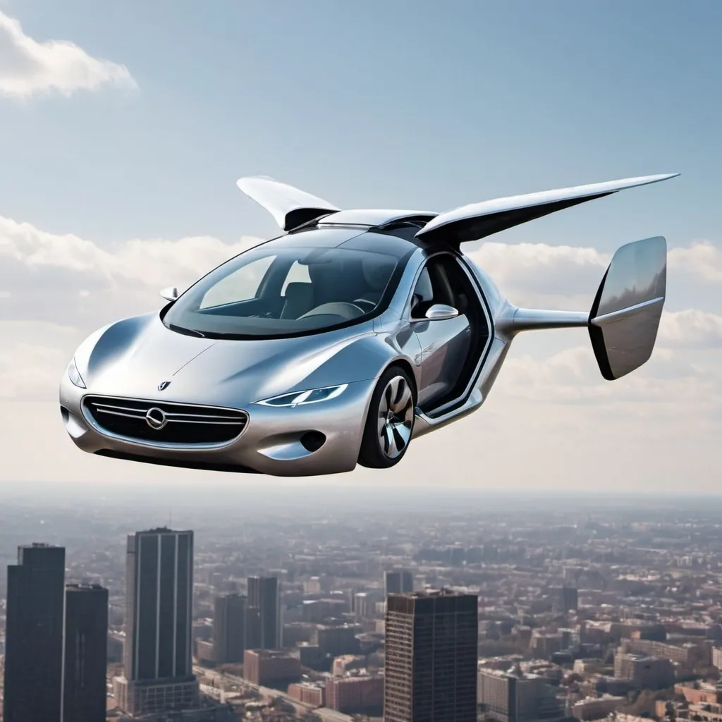 Prompt: can you make me a 2065 flying car