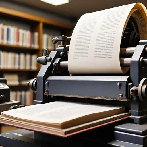 Prompt: publish book with professional printing press