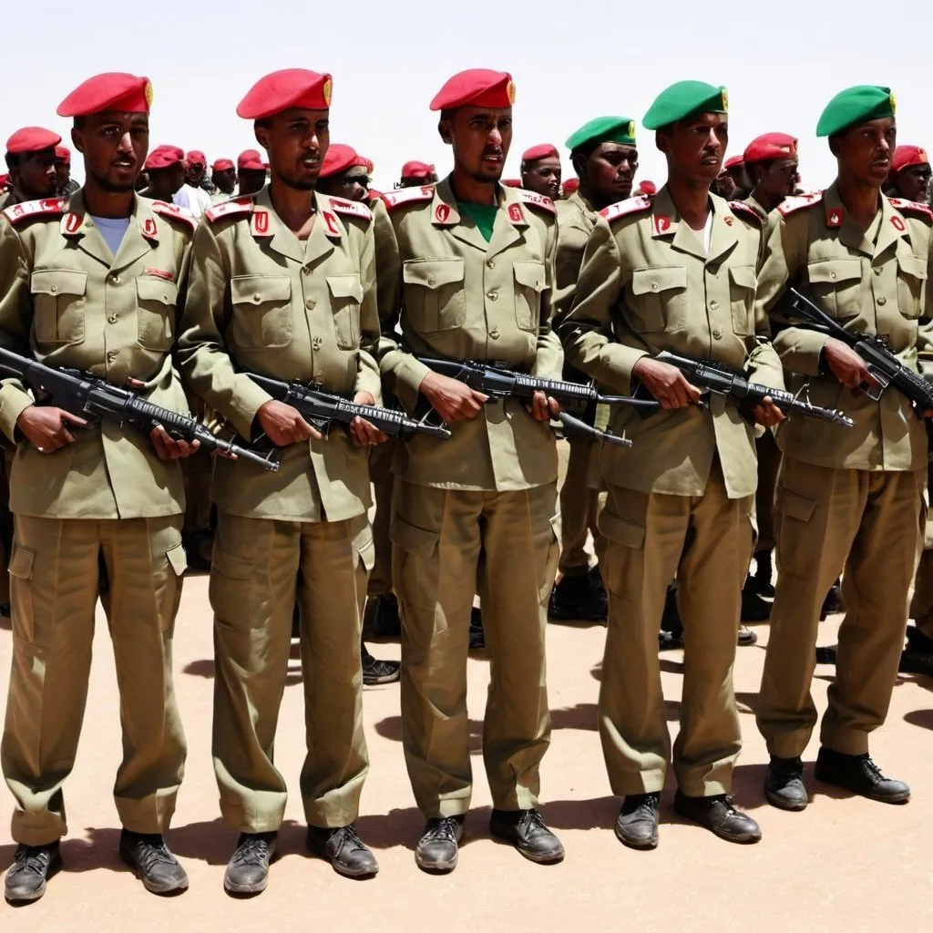 Prompt: Somaliland troops