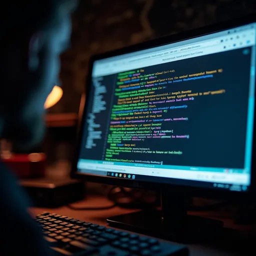 Prompt: Close-up of an anonymous encrypted email using PGP, overlaid with blurred metadata, and a Bitcointalk forum interface on a retro computer screen, hacker room lighting, dramatic ambiance.