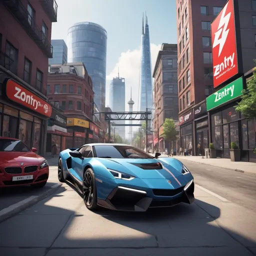 Prompt: a great gameFi project that could make you rich inside enjoy and fun
real city with 5th generation cars 
include hashtag zentry and cashtag zent and shard