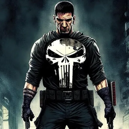 Prompt:  THE PUNISHER AS A SHINOBI