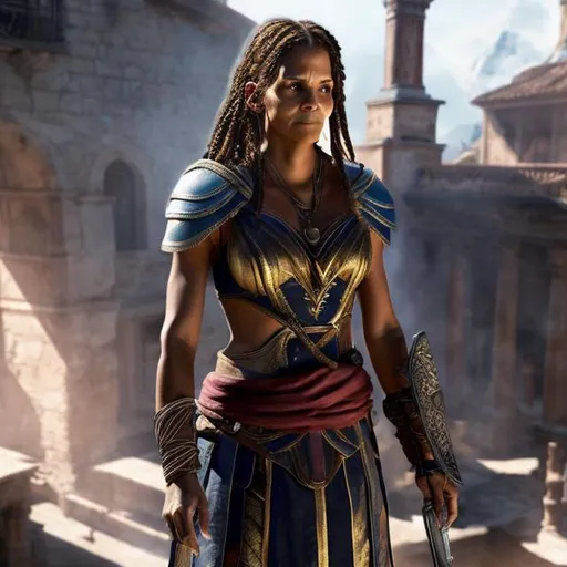 Prompt: HALLE BERRY AS KASSANDRA IN ASSASSIN'S CREED, IN COLOR