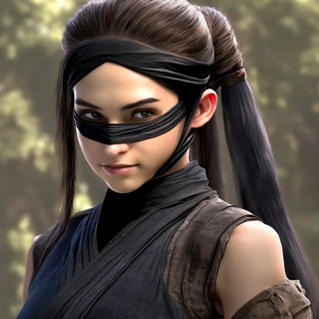 Prompt: BEAUTIFUL FEMALE NINJA (WITHOUT MASK)