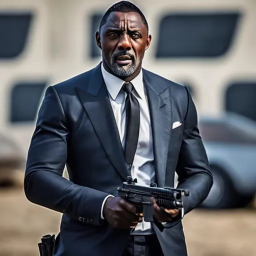 Prompt: Idris Elba as James Bond 