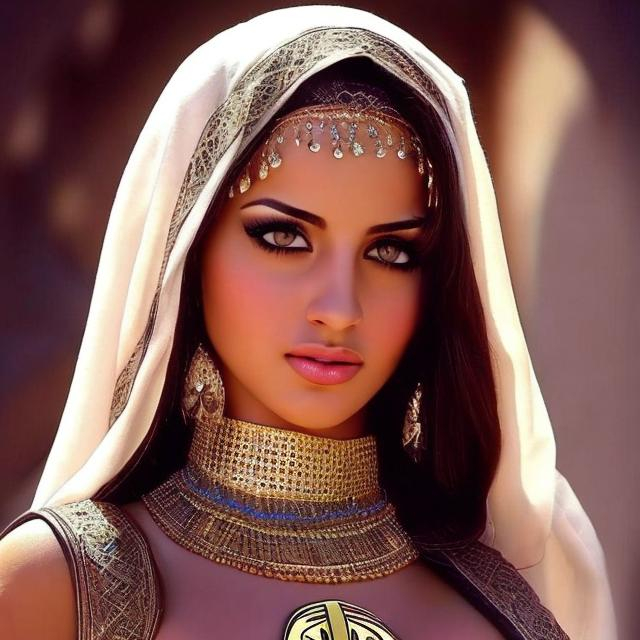 Prompt: ARABIAN FEMALE BEAUTY THE PUNISHER